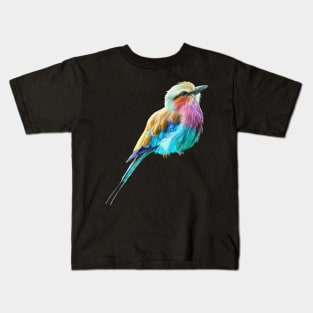 Lilac Breasted Roller Bird Kids T-Shirt